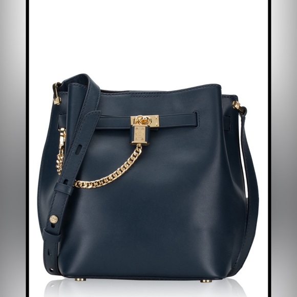 Michael Kors Hamilton Legacy Leather Bag - Navy - Picture 1 of 10